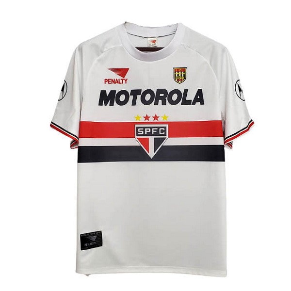 Thailandia Maglia Sao Paulo Prima Retro 1999 2000 Bianco